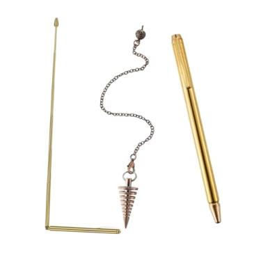 Imagem de TTETTZ Kit de Hastes de Radiestesia com Cabo em Cobre E Pêndulo, 3 pecas