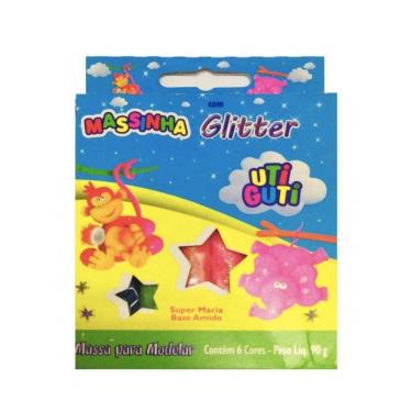 Imagem de Massinha De Modelar Com Glitter Uti Guti Com 6 Cores