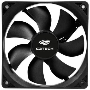 Imagem de Cooler FAN C3Tech, 80x80x20.5mm, 3 Pinos, Preto - F7-MB10BK