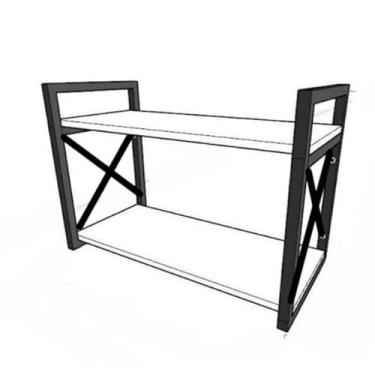 Imagem de Prateleira estilo industrial EM FERRO com 25CM DE PROFUNDIDADE COM ATE 120CM DE COMPRIMENTO(37x25x100cm (com dois suporte))