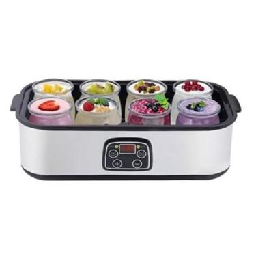 Imagem de Máquina de Iogurte Automática de Grande Capacidade, 1400 ml, com 8 Garrafas de Porção, Iogurteira Elétrica, 110V