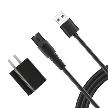 Imagem de Conjunto de carregador de substituição de 5 V com cabo USB para Philips - compatível com modelos S3243/90, S7887/82, S1016/90, S5880/81, adaptador de alimentação compatível e cabo