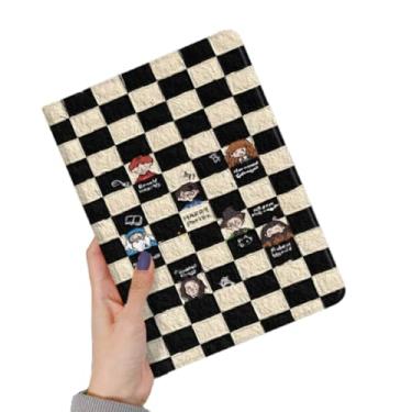 Imagem de GOOVEN Capa elegante para iPad 9,7 polegadas, 6ª 5ª geração, iPad Air 2/Air 1 (9,7 polegadas), com suporte de caneta de couro PU fino à prova de choque bonito padrão capa para mulheres e estudantes