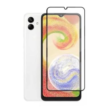 Imagem de Película de Vidro 3D para Samsung A04E, Proteção Total da Tela, Preta, 6,5 Polegadas