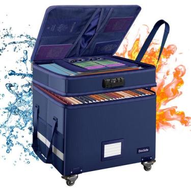 Imagem de Caixa de arquivo DocSafe de 2 camadas à prova de fogo com fechadura co