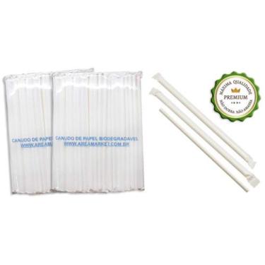 Imagem de Canudos de papel pct 100 unds 6mm gr 120 - Area Market
