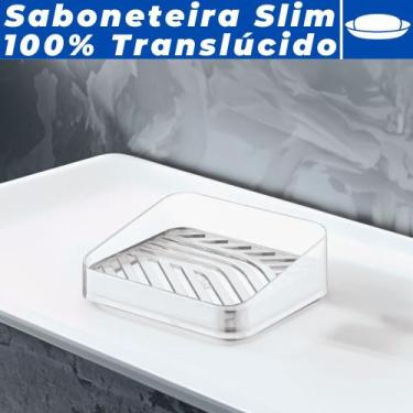 Imagem de Saboneteira Porta sabonetes Luxo Slim Translúcido Banheiro - Uz Utilid