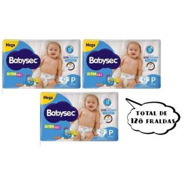 Imagem de Fralda Babysec Ultrasec - Tam P - (3 pacotes-42 cada pacote) total de 