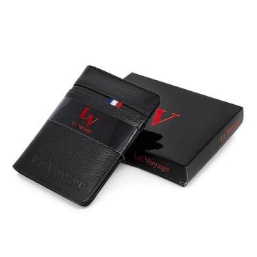 Imagem de Carteira Feminina Pequena De Couro Le Voyage Rg Cnh Cartões, Preto