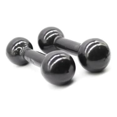 Imagem de Halter Emborrachado Par De 3 Kg Para Supino E Fortalecimento - Infinit