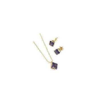 Imagem de Conjunto Zirconia Folheado A Ouro - FAMA FOLHEADOS