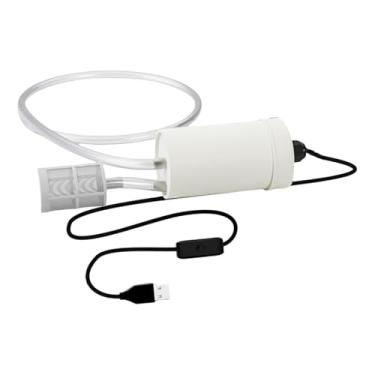 Imagem de Fenteer Bomba autoescorvante elétrica USB com sifão automático DC5V com mangueira e filtro de pedra Mini bomba autoescorvante elétrica para bonsai de jardim, Filtro 1m