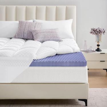 Imagem de Espuma viscoelástica downluxe Mattress Topper 12,7 cm em tamanho real