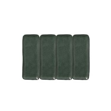 Imagem de Conjunto de Travessas Retangulares Médias Porto Brasil Orgânico Greenery 33x13cm - 4 Peças