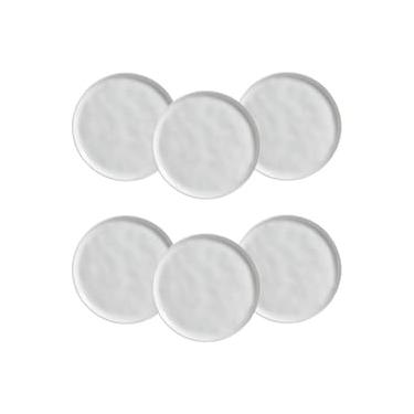 Imagem de Conjunto de Pratos de Sobremesa Porto Brasil Bio New White 21,5cm - 6 Peças