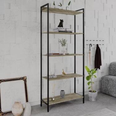 Imagem de Estante para Livros Industrial Aço Multiuso 5 Prateleiras 187cmx80cm A