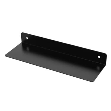 Imagem de Prateleiras flutuantes de metal para prateleiras rústicas montadas na parede para banheiro, quarto, sala de estar, cozinha, escritório, prateleira de livros/armazenamento/decoração de quarto com