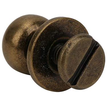 Imagem de 20 conjuntos de parafusos redondos planos e pontas parafuso de parafuso redondo cabeça redonda rebite de latão sólido para couro punk faça você mesmo bolsa de cinto de roupas (#3)