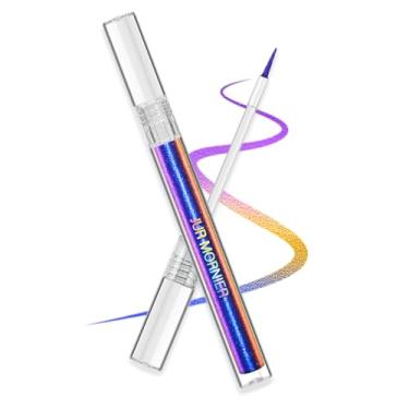 Imagem de JUR MORNIER Sombra líquida multicromática, delineador camaleão, maquiagem colorida para os olhos, caneta delineadora holográfica metálica à prova d'água, marcador de sombra suave de pigmento alto de