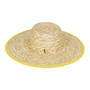 Imagem de predolo Chapéu de palha de cowboy de verão respirável leve funcional com cordão multiuso para camping elegante, Diâmetro 40CM