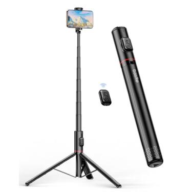 Imagem de Basike Tripé e Bastão de Selfie 3 em 1 para Celular – Tripé Dobrável 184cm com Sapata Fria, Controle Remoto Magnético Destacável e Rotação 360°, Ideal para Selfies, Viagens e Transmissões ao Vivo