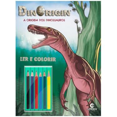 Imagem de Livro - DINORIGIN LER E CLORIR COM LÁPIS