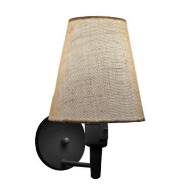 Imagem de Lustre Pendente Quadrado Vivare Md-4075 Cúpula Em Tecido 30/50x50cm - Bivolt Preto-rustico Bege 110v/220v