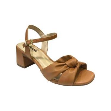Imagem de Sandália Feminino Moleca Salto Bloco Camel 5496.122-Feminino