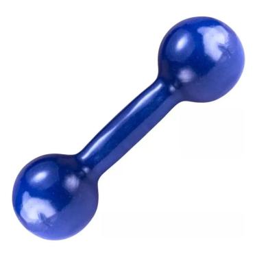 Imagem de Halter 3Kg Emborrachado Redondo Unidade Treino Academia