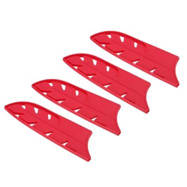 Imagem de PATIKIL Mangas de cobertura de faca de segurança ABS para faca Santoku de 7 polegadas, bainha protetora de lâmina de proteção de borda de corte universal para barra de cozinha, vermelha, 18,2 cm L