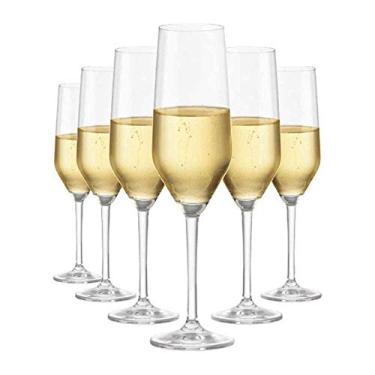 Imagem de Ruvolo, Jogo de Taça para Champagne Elegance, Taça de Cristal 6 pcs, 260ml
