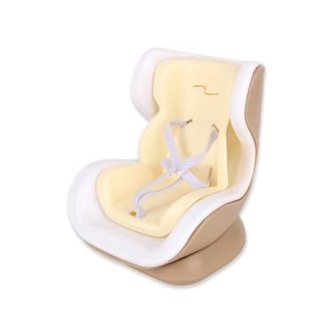 Imagem de Assento Segurança para Boneca no Carro, Cadeira Boneca Plástico Modelo com Clipe Saída Ar e Base Enfeite de Carro Cool Colecionável Mesa Acessório para Bonecas Blind Box (Amarelo)