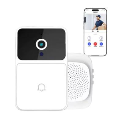 Imagem de Campainha Inteligente Sem Fio com Wifi Câmera e Áudio Acesso Remoto via App Mundo F&s