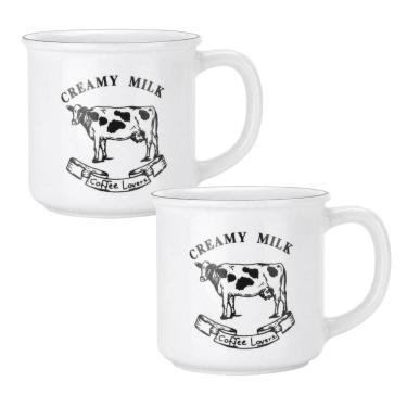 Imagem de Kit 2 Canecas Porcelana Lyor 230Ml Creamy Milk