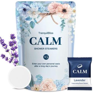 Imagem de Vaporizadores de banho TranquilBliss, pacote com 15, com aroma de lava