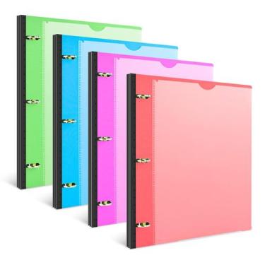 Imagem de Binder INFUN Telescoping 3 anéis de 1 polegada, 4 peças com 225 folhas