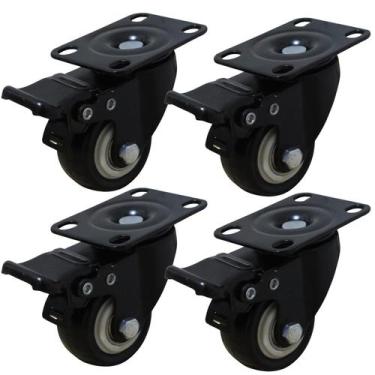 Imagem de Rodízio Giratório 2 Polegadas com Freio Easy Lock F1  PVC e Estrutura 