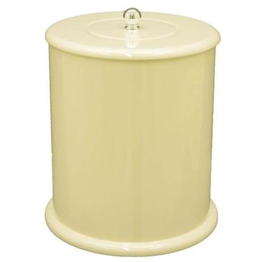 Imagem de Lixeira Para Banheiro Mdf Redonda 6 Litros Biscuit