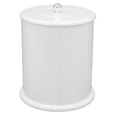 Imagem de Lixeira Para Banheiro Mdf Redonda 6 Litros Branca