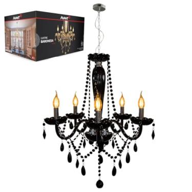 Imagem de AVANT 785070070 Lustre Baronesa, Vidro, Pb, 5 X E14. Can, Cromo