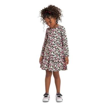 Imagem de Vestido Manga Longa Infantil em Cotton Bee Loop, Verde, 8