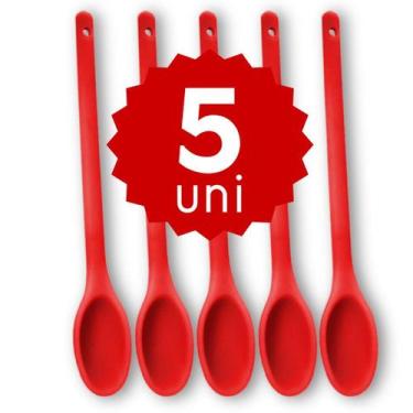 Imagem de Kit de Colher de Silicone para Refogar 30cm Cabo Longo Não Derrete Sup