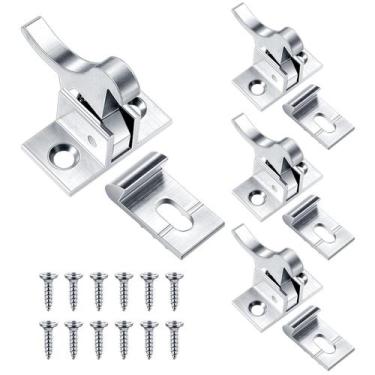 Imagem de Fechadura de porta de armário Lounsweer Brass 8 peças de prata 2,8 x 1