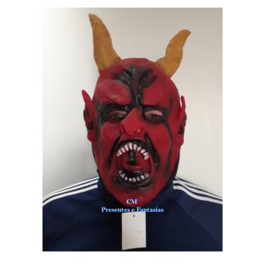 Imagem de Mascara Diabo Demônio Lúcifer Chifres Realista