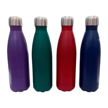 Imagem de Garrafa Térmica Aço Inoxidável Parede Dupla Modelo Compass Esporte 500ML Conserva Quente e Frio