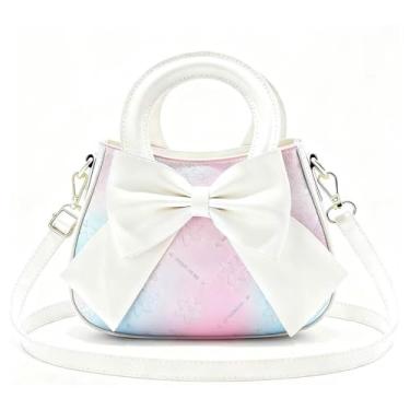 Imagem de Kehpish Bolsa tiracolo pequena para mulheres, bolsa de ombro acolchoada, bolsa clutch com alça de corrente, Bolsa transversal com laço - branca 2, Clássico