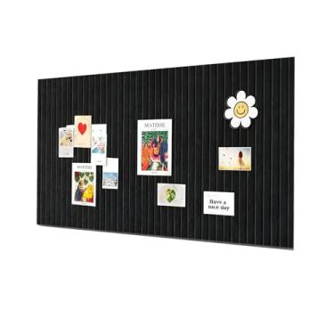 Imagem de Quadro de avisos grande de 122 x 81 cm, quadro decorativo de feltro, quadro de exibição de fotos dobrável de 0,9 cm de espessura com fita autoadesiva, quadro de visão para paredes de escola, casa