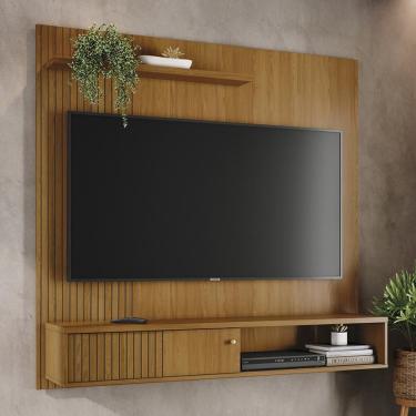 Imagem de Painel Bancada Suspensa 1 Porta Tvs Até 65 Polegadas Aurora - Cumaru Cumaru