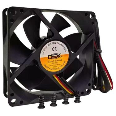 Imagem de Cooler Processador 80x80x25mm 12v Com Terminal Dx-8c