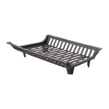 Imagem de Modern Ember Essen Grade de lareira de ferro fundido de 68 cm | Berço para fogueira resistente | Rack de madeira para chaminé | Rack de ferro forjado para fogão a lenha | Grelha de suporte de toras